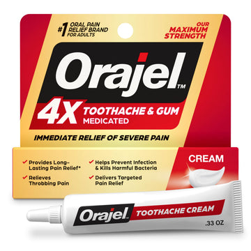 Orajel 4X for Toothache & Gum Pain: Severe Cream Tube 0.33oz- From Oral Pain Relief Brand Orajel buy australia supplements
