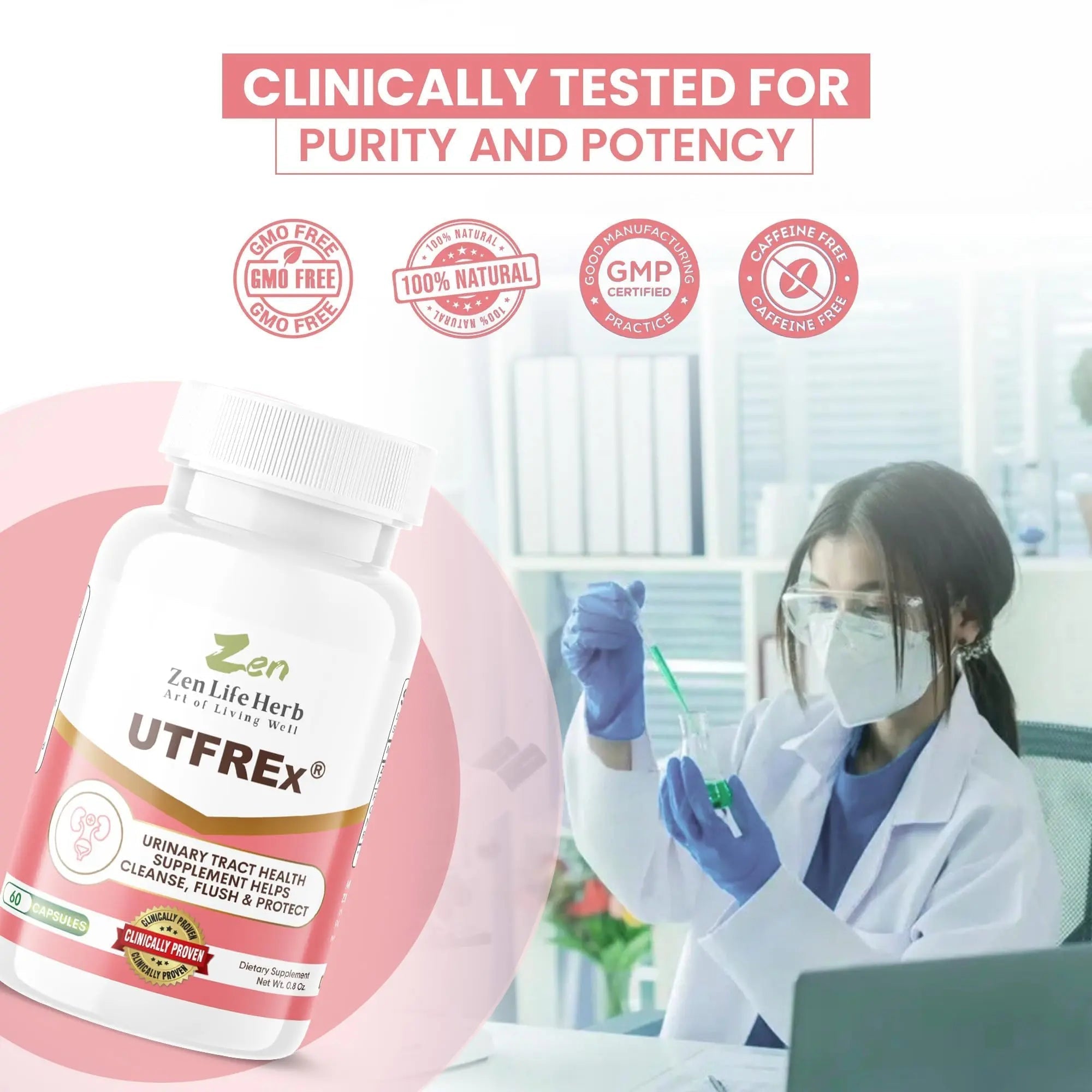 ZEN LIFE HERB UTFREx – Fast Acting - Promotes Urinary Tract Health Supports Healthy Immune and Urinary System, No Vitamins, Minerals, Prebiotics, Sugar, Plant-Based Supplement (60 Capsules) ZEN LIFE HERB buy australia supplements