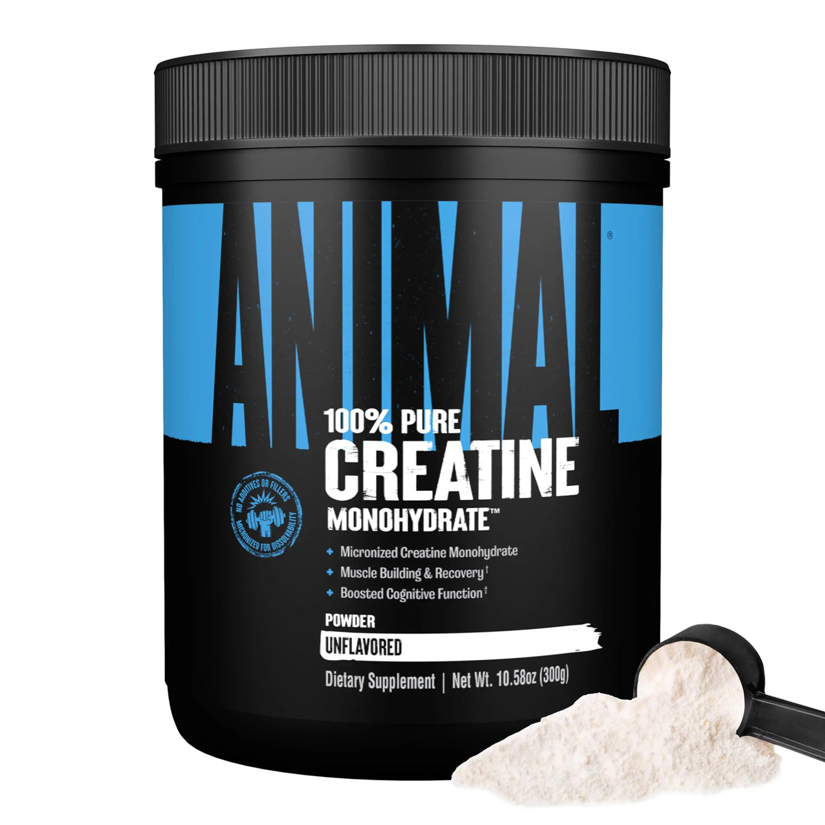 Animal Creatine Monohydrate Powder — Micronized for Muscle Recovery, Cellular Energy, and Daily Wellness — for Men and Women Animal
