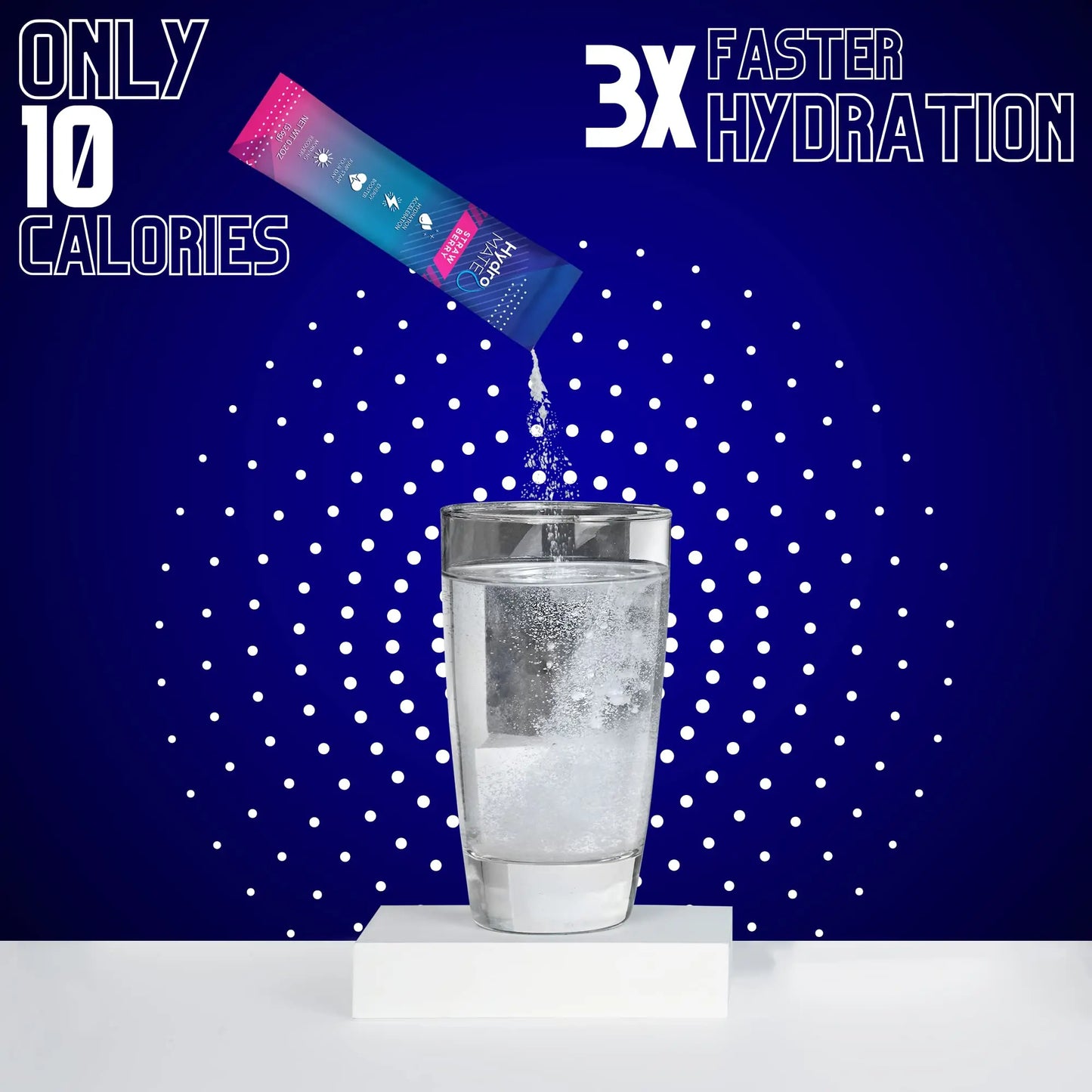 HydroMATE Electrolytes Powder Drink Mix Packets Hydration Accelerator Low Sugar Party Favors for Rapid Recovery Vitamin C Plu NatureWorks