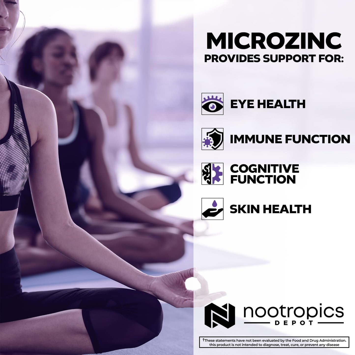 Nootropics Depot MicroZinc Capsules | 20mg | Optimized Zinc Supplement | 90 Count