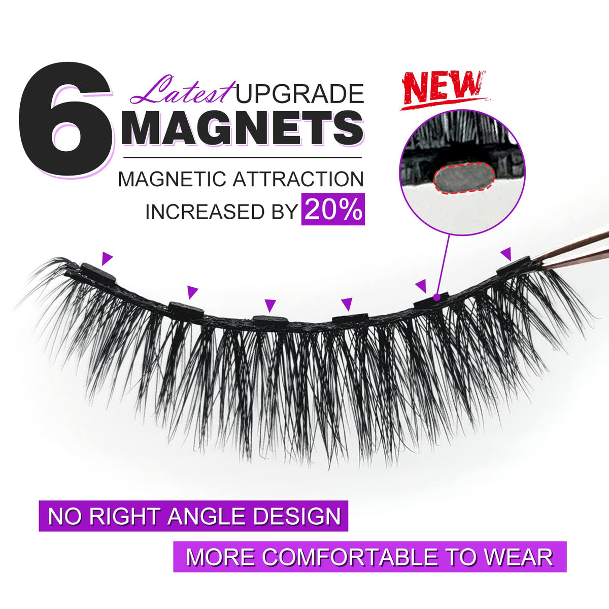 Royaomis 10 Pairs Cat-Eye Magnetic Lashes With Eyeliner, 3D Magnetic Eyelashes Natural Look With Eyeliner, Fake Eyelashes Magnetic royaomis
