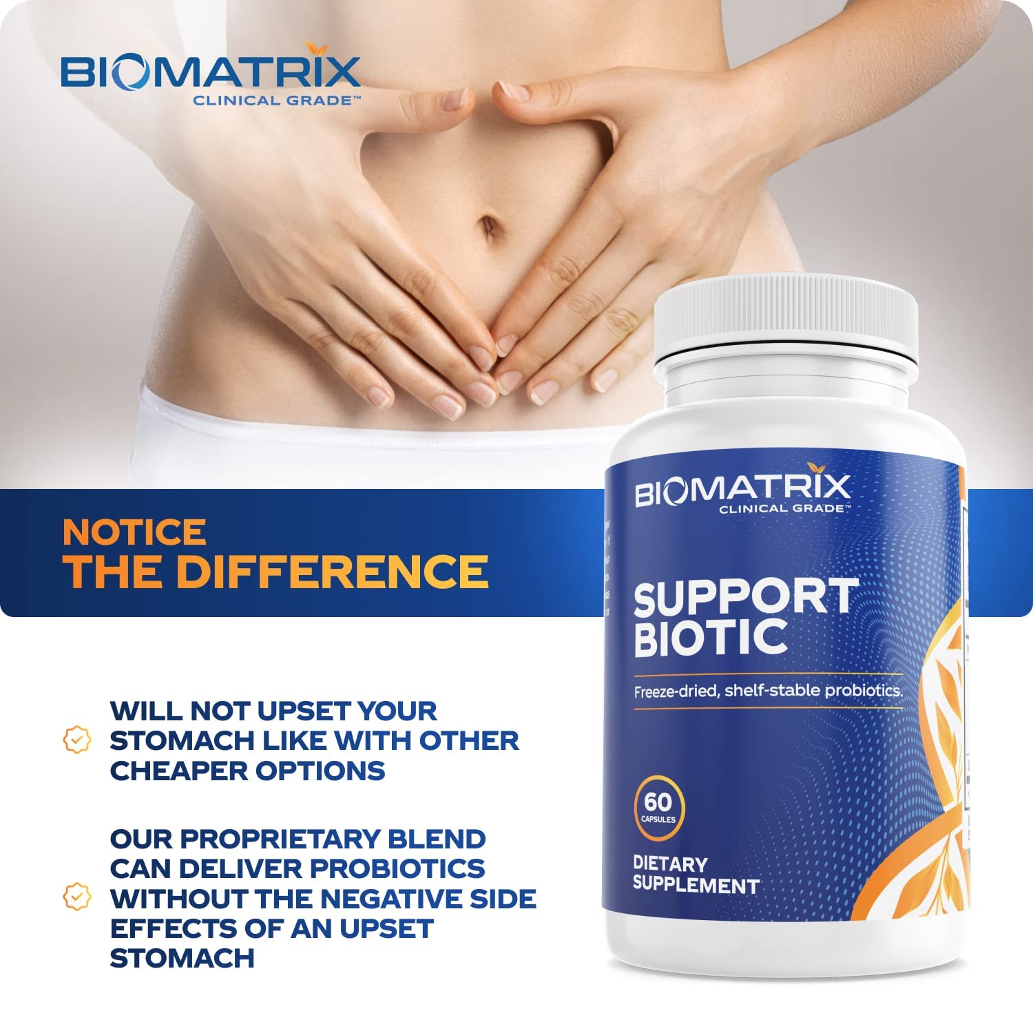 BioMatrix Saccharomyces boulardii Probiotic Supplement w/L. paracasei, L. rhamnosus, Bifidobacterium, Acidophilus – Prebiotic Complement – Temp-Stable, 30-60 Day Supply BioMatrix buy australia supplements