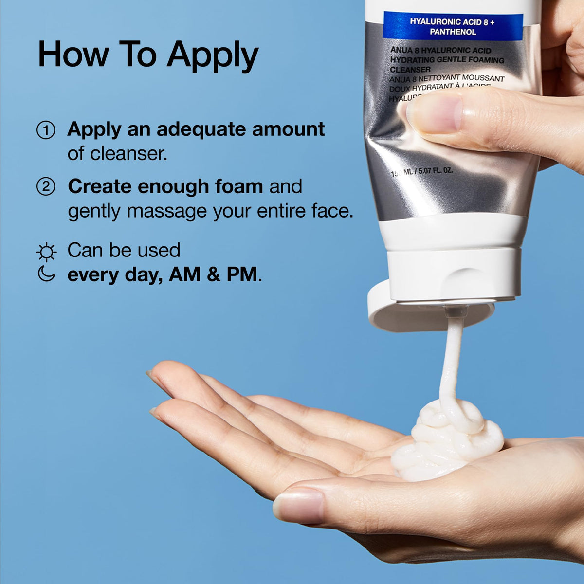 ANUA Hydrating Gentle Foaming Cleanser, 5.07 fl.oz ANUA