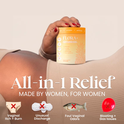 ALLFEMME Flora+ Women’s Vaginal Probiotic Gummies for pH Balance, Odor and Freshness Support with Prebiotics & Hyaluronic Acid ALLFEMME
