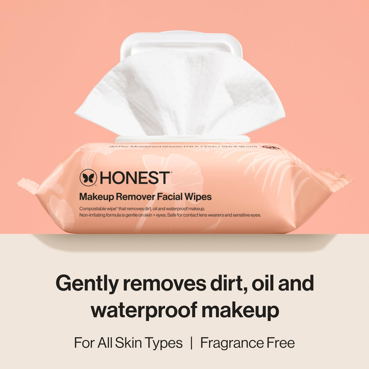 Honest Beauty Cleansing Makeup Remover Facial Wipes, Fragrance-Free, 90ct Honest Beauty