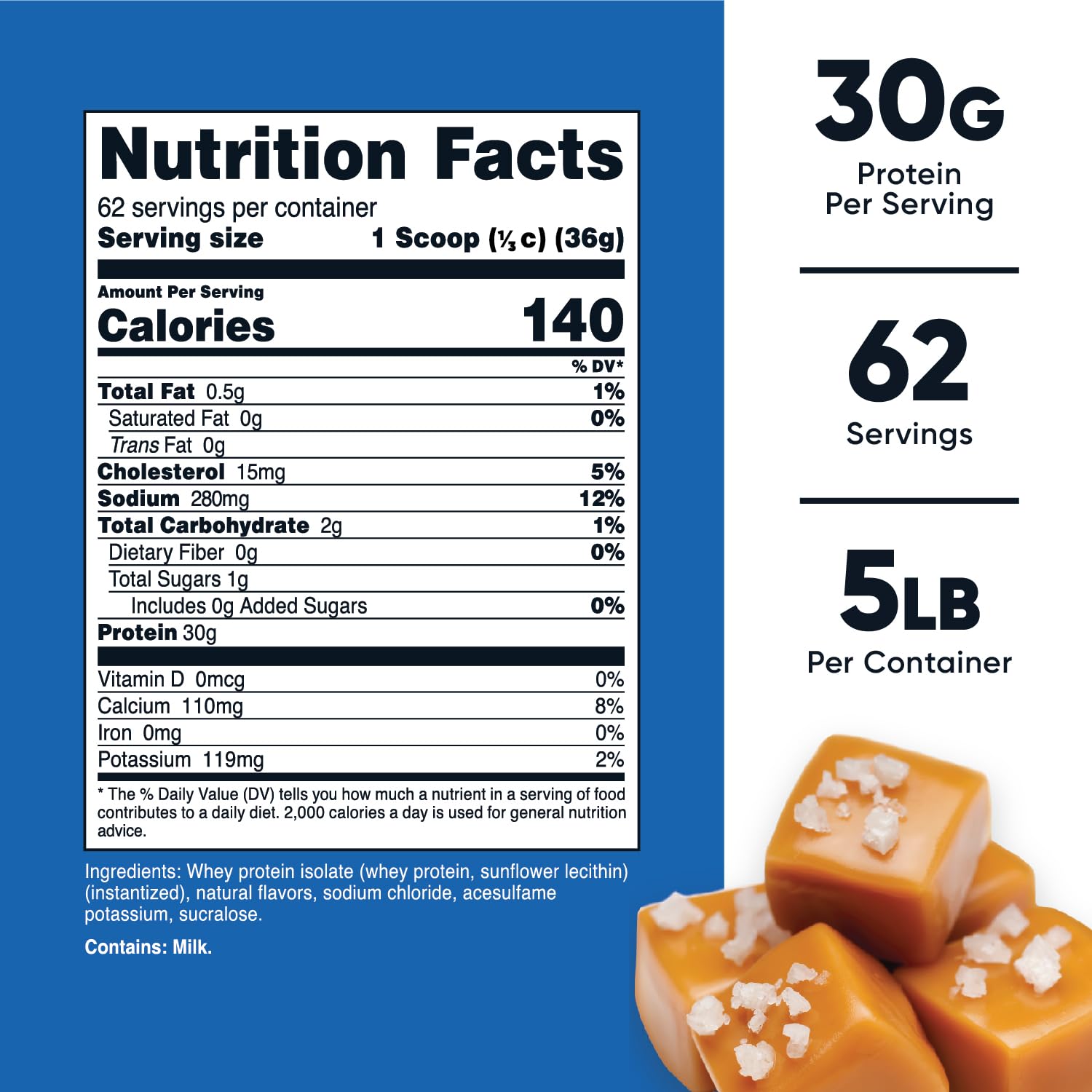 Nutricost Whey Protein Isolate (Salted Caramel, 5LBS) Nutricost buy australia supplements