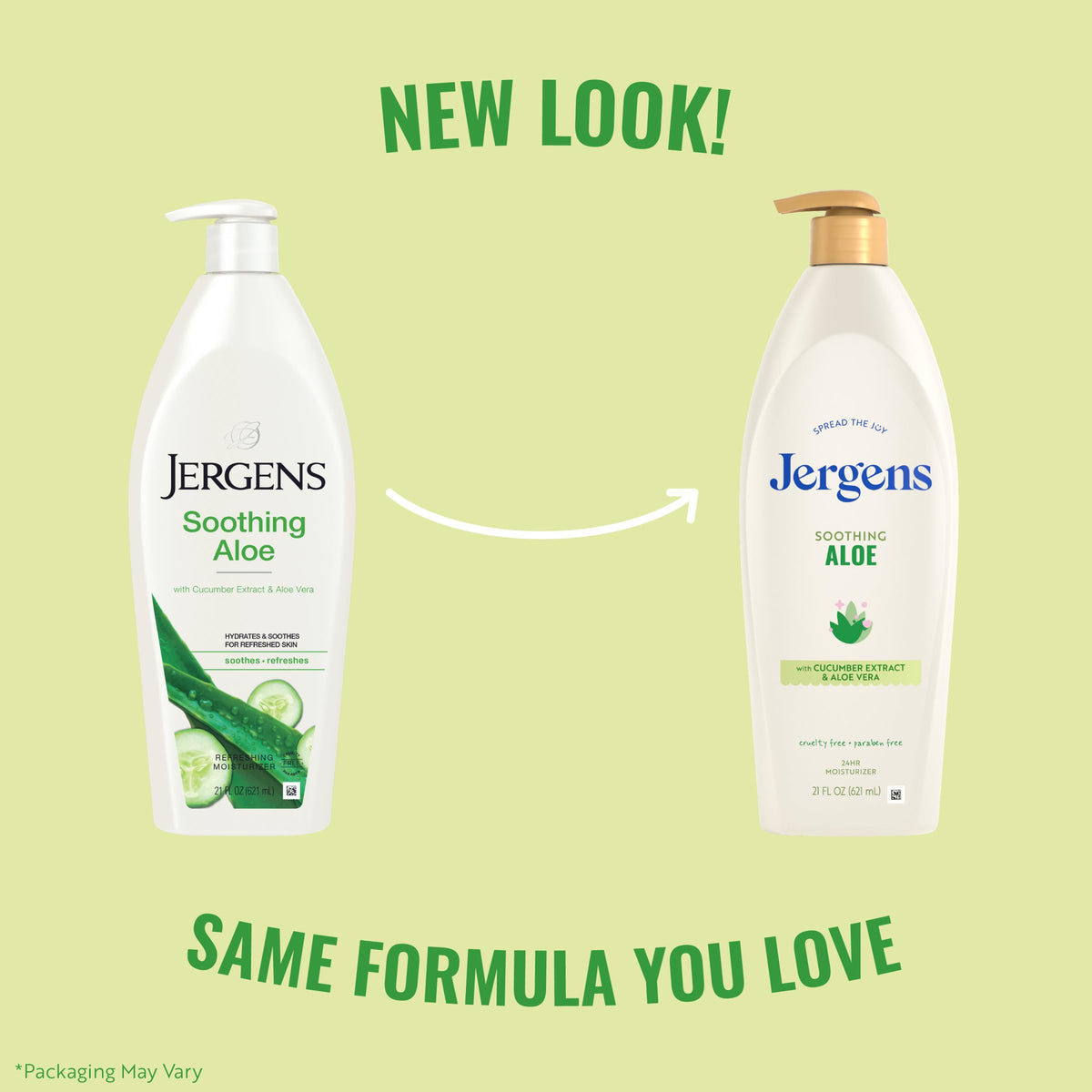 Jergens Soothing Aloe Body Lotion For Dry Skin, Moisturizer, 21 fl oz Jergens