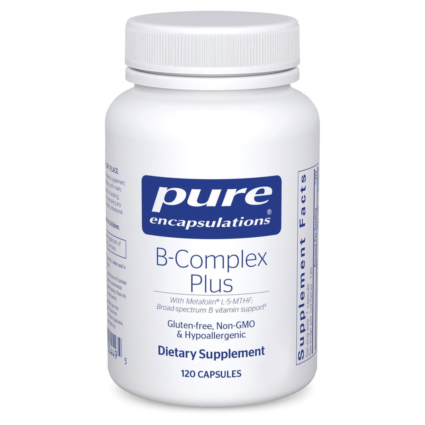 Pure Encapsulations B-Complex Plus - B Vitamins Supplement to Support Neurological Health, Cardiovascular Health, Energy Levels & Nervous System Support Pure Encapsulations