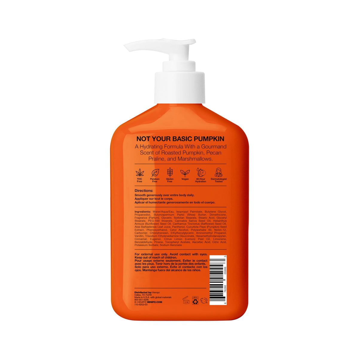 Hempz White Pumpkin & Toasted Marshmallow Body Moisturizer, 12 fl.oz. Hempz