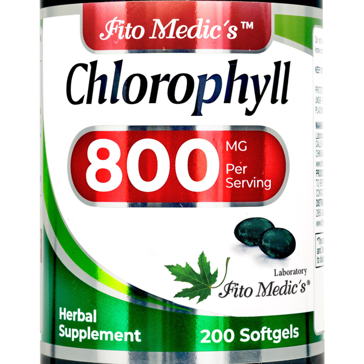 FITO MEDIC'S Lab Chlorophyll Supplement, 200 Softgels, Chlorophyll Capsules FITO MEDIC'S