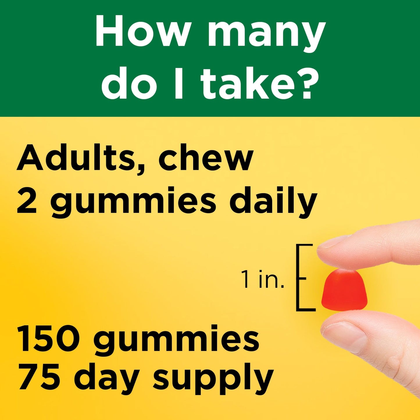 Nature Made Vitamin D3 5000 IU Per Serving Gummies Extra Strength, Bone and Immune Health Support, 150 Vitamin D Gummies for Adults, 75 Day Supply Nature Made