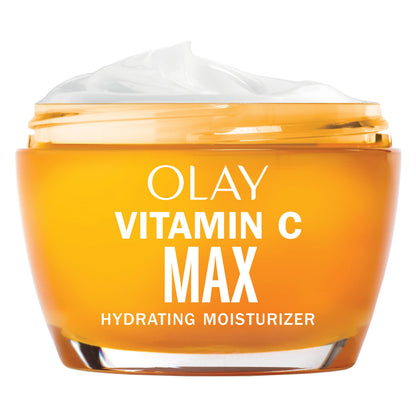 Olay, Vitamin C MAX Face Moisturizer, Brightening Cream for Women, Hydrating, Evens Tone, Dark Spot and Hyperpigmentation Reduction, Glowing Skin Care - Niaciniamide, Peptides, 1.7 Ounce Olay