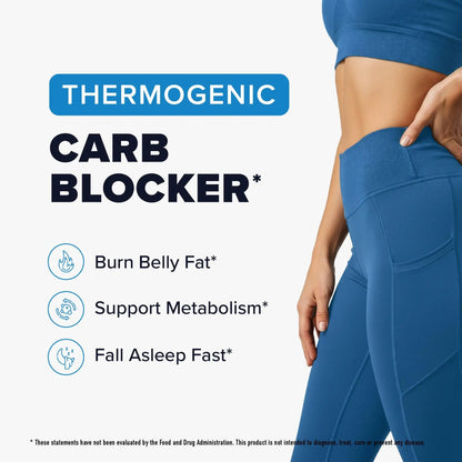 Night Time Fat Burner for Weight Loss Support & Sleep Aid | Appetite Suppressant, Carb Blocker, Nighttime Metabolism Booster for Stomach Fat Burner MAV NUTRITION