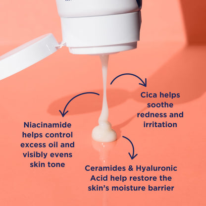 PanOxyl PM Balancing Repair Moisturizer with Niacinamide, Ceramides and Cica, Hydrating Face Moisturizer, Acne Prone Skin and Dry Skin, Non-Comedogenic Night Face Moisturizer, 3 oz PanOxyl