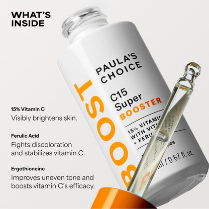 Paula's Choice BOOST C15 Super Booster, 15% Vitamin C Serum for Face, Face Serum with Vitamin E & Ferulic Acid Paula's Choice