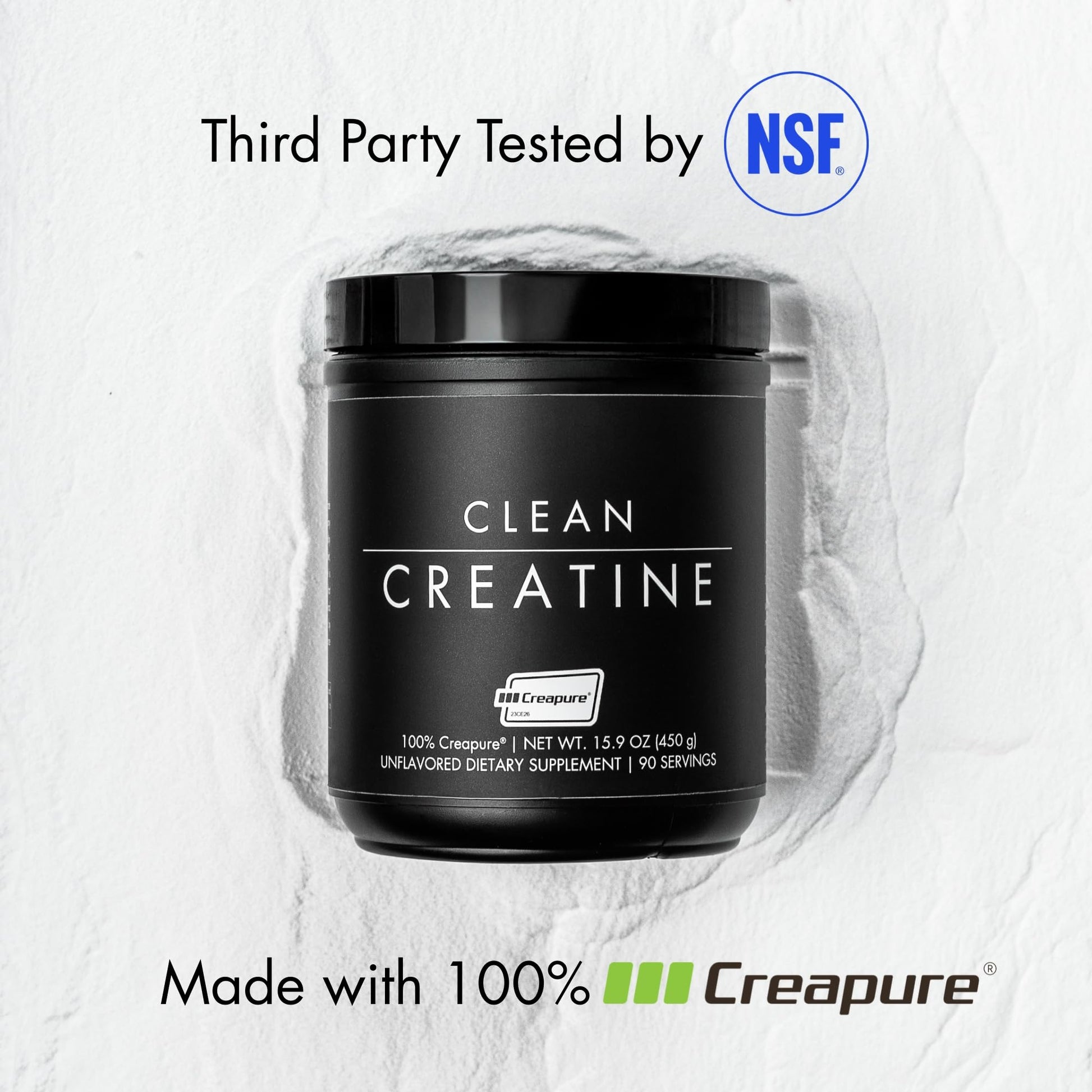 CLEAN Creatine - 100% Creapure® Creatine Monohydrate Powder for Muscle Health, Performance and Cognitive Support | 3rd Party Certified by NSF | 90 Servings | Unflavored | Vegan, Keto, and Gluten-Free CLEAN buy australia supplements