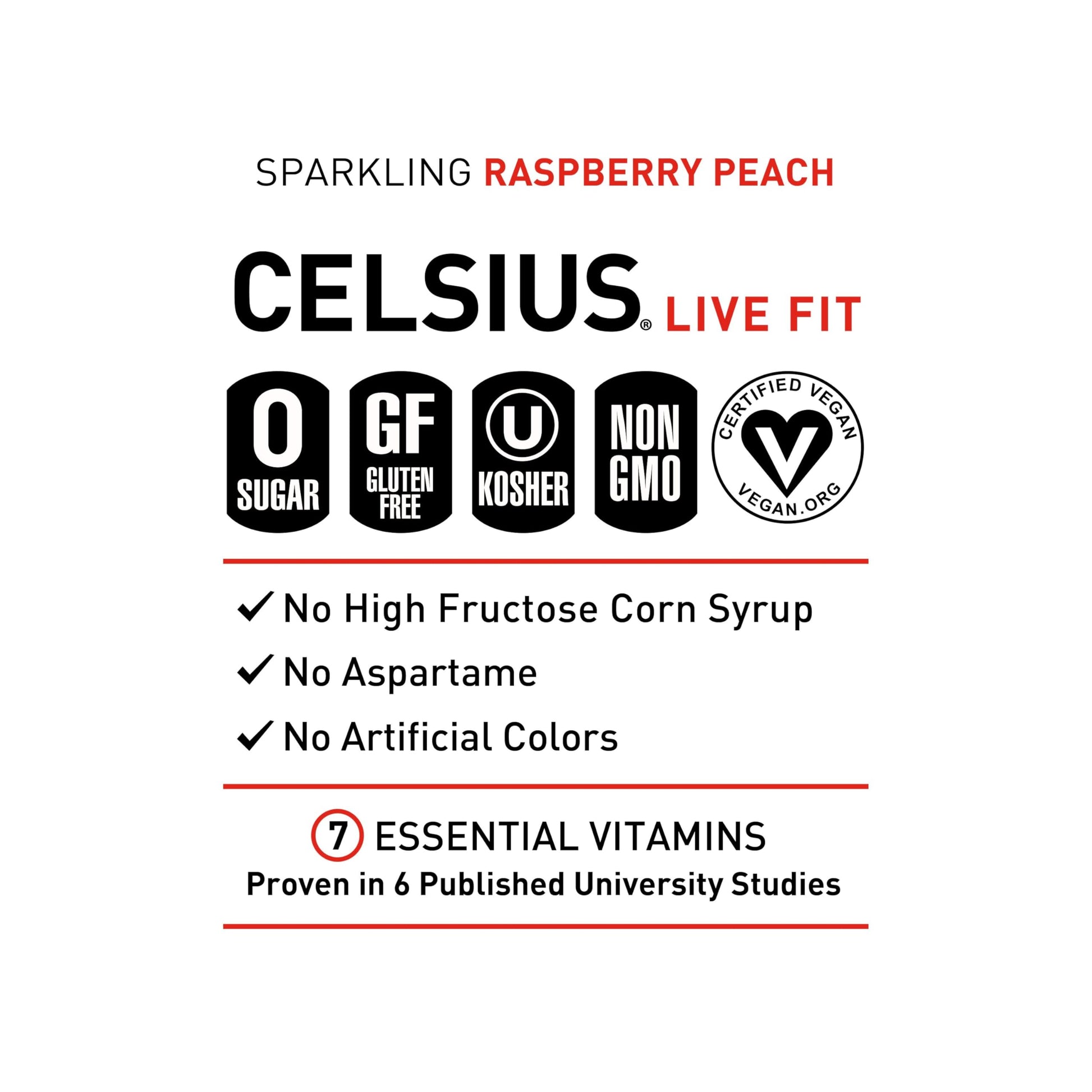 CELSIUS Sparkling Raspberry Peach, Functional Essential Energy Drink 12 Fl Oz (Pack of 12) CELSIUS buy australia supplements