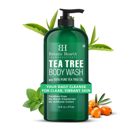 Botanic Hearth Tea Tree Body Wash -16 fl oz- All-Natural Antifungal & Odor-Control Shower Botanic Hearth