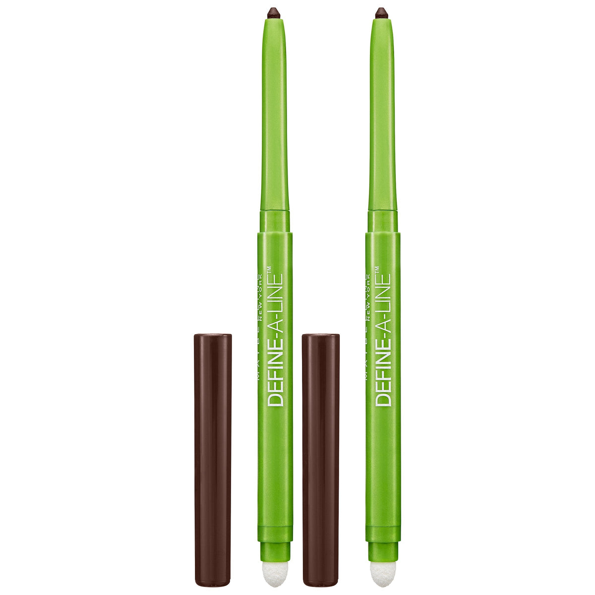 MAYBELLINE Define-A-Line Eyeliner, Brownish Black (Pack of 2) MAYBELLINE