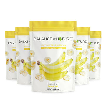 Balance of Nature Freeze-Dried Bananas (5 Pack) – 100% Real Fruit, Crunchy Banana Slices, Healthy Snack, Mouthwatering Nutrition, Gluten-Free, Vegan, No Sugar Added, Five 1.6 oz Bags Balance of Nature buy australia supplements