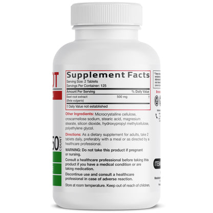 Bronson Beet Root Extra Strength, Non-GMO, 250 Vegetarian Tablets Bronson