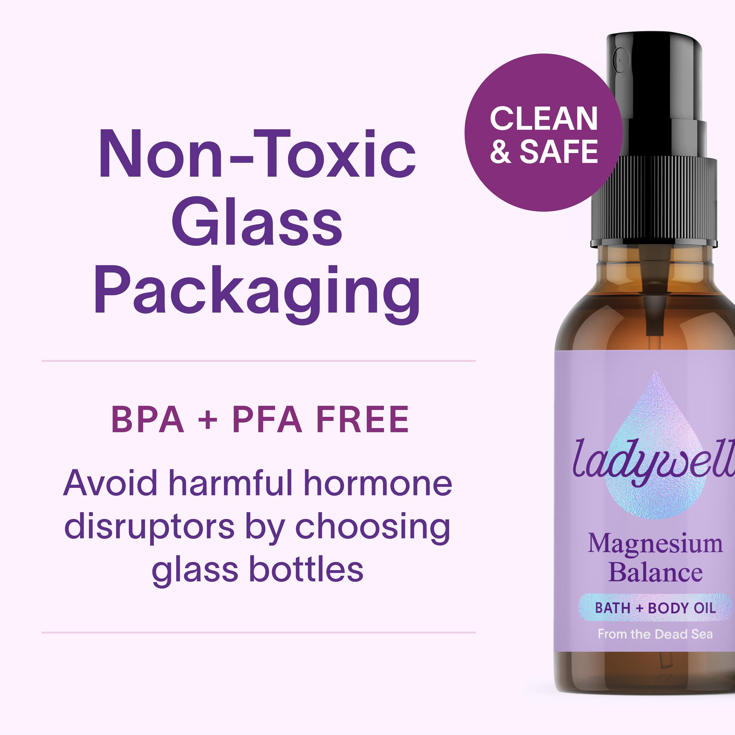 Ladywell Topical Magnesium Oil Spray | Mood, Cycle & Stress Support | PMS, PCOS, Fertility, Menopause, Hormone Balance, Cramps | Pure Magnesium Chloride, Science-Backed | Rapid Skin Absorption Ladywell buy australia supplements