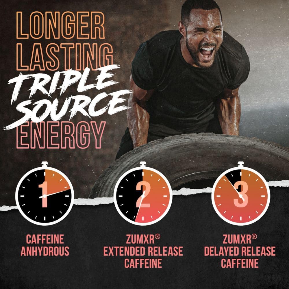 ALPHA LION Core Pre Workout Powder Bundle for Pump & Tri-Source Caffeine for Sustained Energy, Fruit Punch & Blue Raspberry Flavor (30 Servings Each)