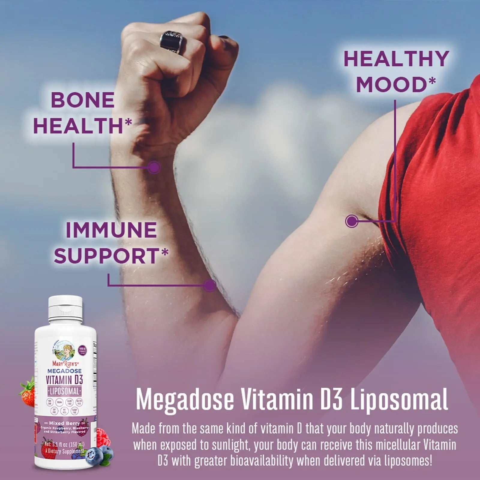 MaryRuth Organics Kids Multivitamin Liposomal (Strawberry Cherry & Vanilla) & Vitamin D3 Liposomal (Mixed Berry) Clean Label Project Verified MARYRUTH'S buy australia supplements