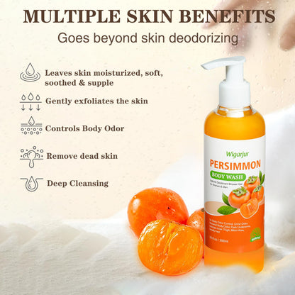 wigarjur Persimmon Body Wash for Old People Smell, Natural Deodorant Bar wigarjur