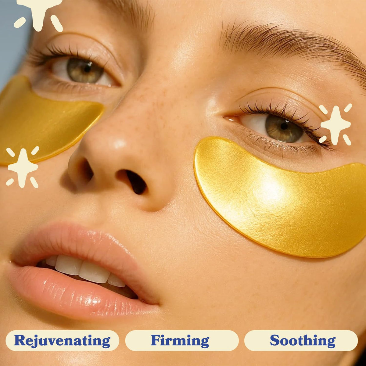 LE GUSHE Gold Under Eye Patches for Puffy Eyes and Dark Circles (30 Pairs) - Hydrating Collagen Under Eye Masks with Snail Mucin - Soothing Puffy Eyes Treatment for Women & Men - Bridesmaid Gifts LE GUSHE