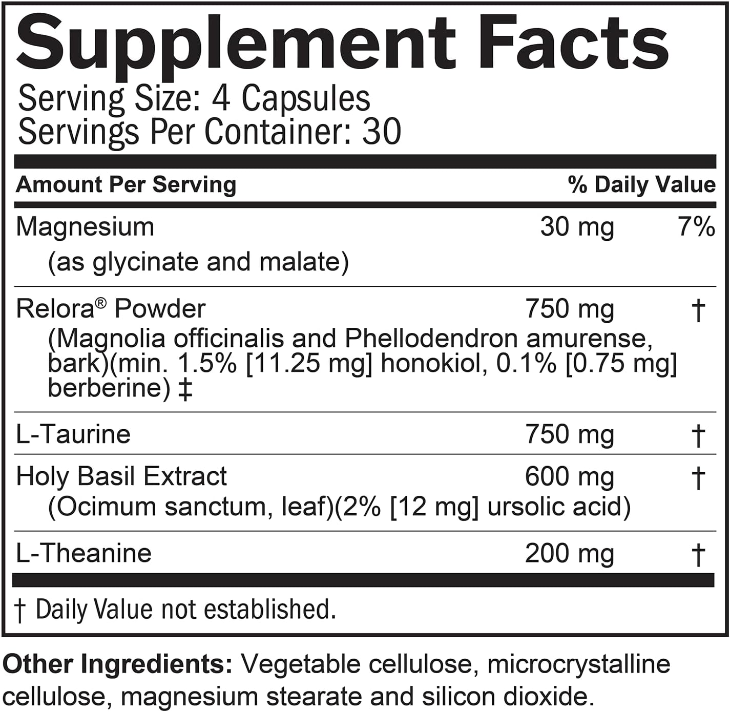 BRAINMD Dr Amen Everyday Stress Relief - 120 Capsules - Promotes Relaxation & Focus - Non-Drowsy - Gluten Free - 30 Servings