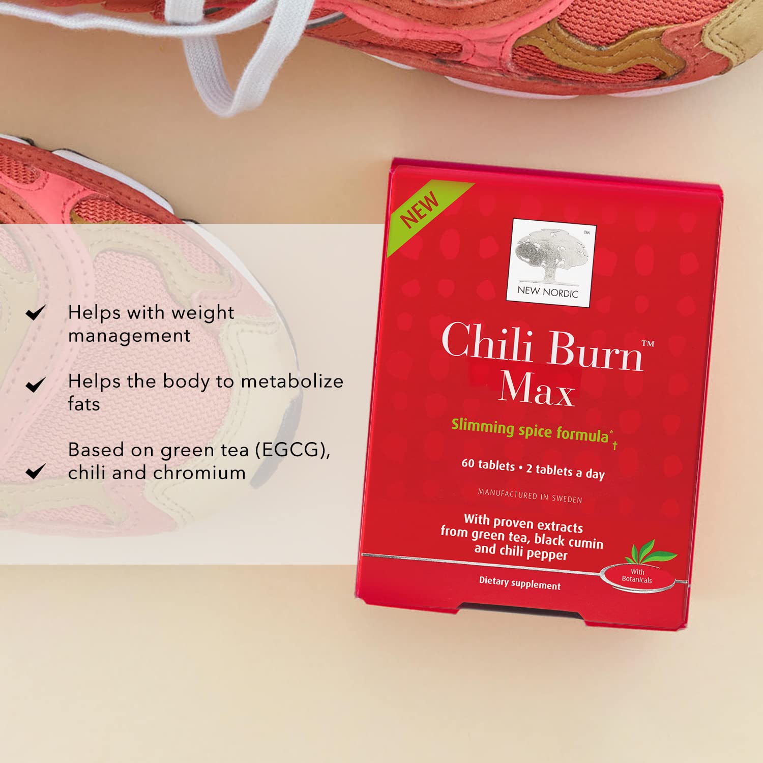 New Nordic Chili Burn Max, Natural Slimming & Weight Loss Formula Supplement, 60 Count (Pack of 1) NEW NORDIC buy australia supplements