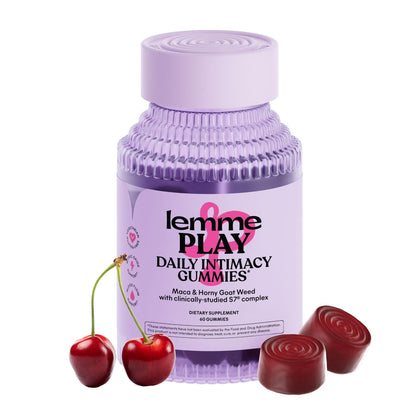 Lemme Play Daily Intimacy Gummies for Women and Men w/Clinically-Studied S7 Nitric Oxide Complex for Healthy Blood Flow Lemme