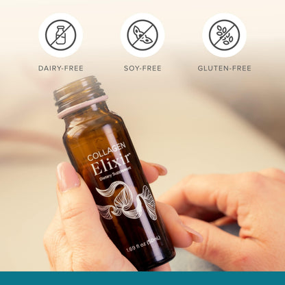 Isagenix Collagen Elixir - Drink with Marine Collagen Peptides - Support a Youthful Appearance with Vitamin C, Zinc & Biotin - 10 Bottles (1 Box) Isagenix