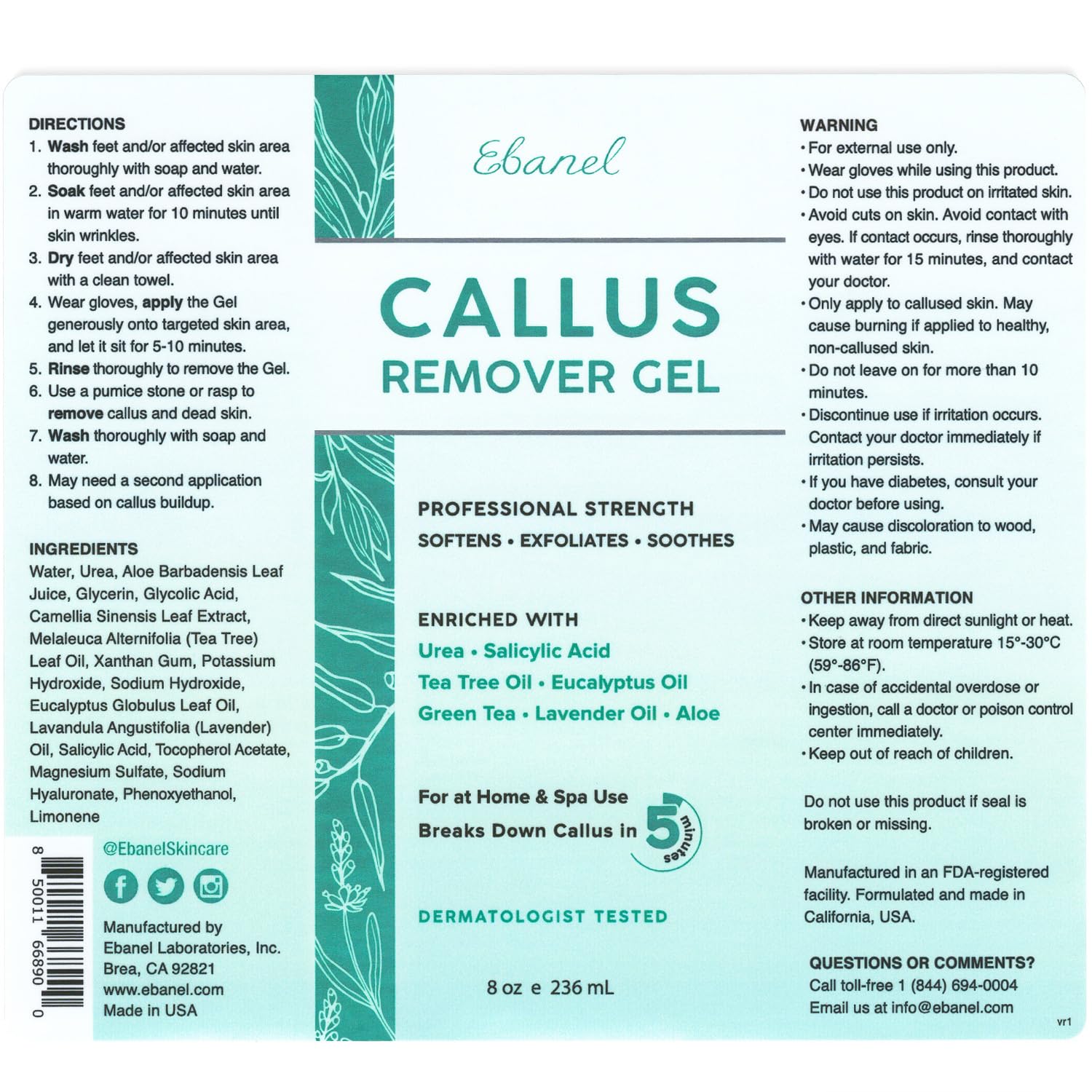 Ebanel Bundle of 40% Urea Cream 3-Pack and Callus Remover Gel Ebanel buy australia supplements