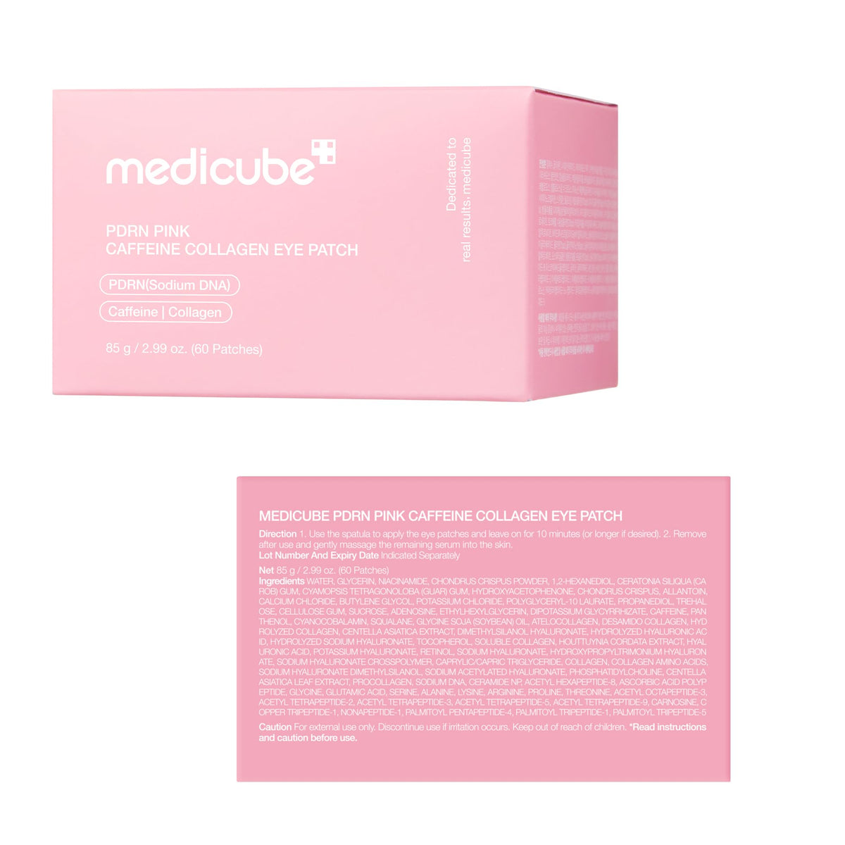 medicube Eye Patch PDRN Caffeine Collagen - Firming Gel Patches, 30 Pairs medicube