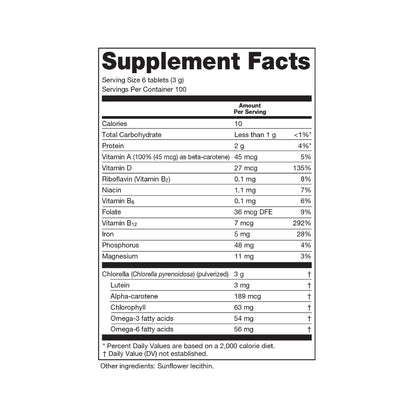 Sun Chlorella 500mg Whole Body Wellness Green Algae Superfood Supplement - Immune Defense, Gut Health, Natural Purification, Energy Boost Sun Chlorella