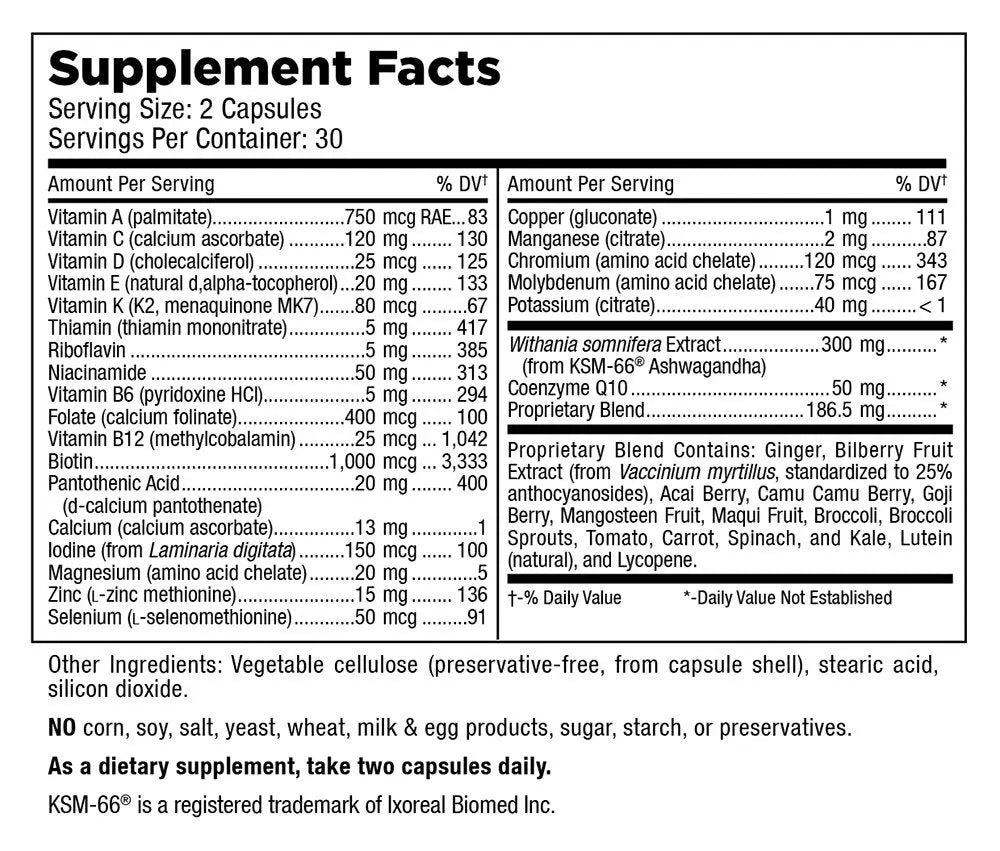 Mt. Angel Vitamins - Daily Womens Multivitamin - Adult Formula with Iron, Calcium, KSM-66 Ashwaganda, and a Potent Proprietary Herbal Blend Mt. Angel Vitamins buy australia supplements
