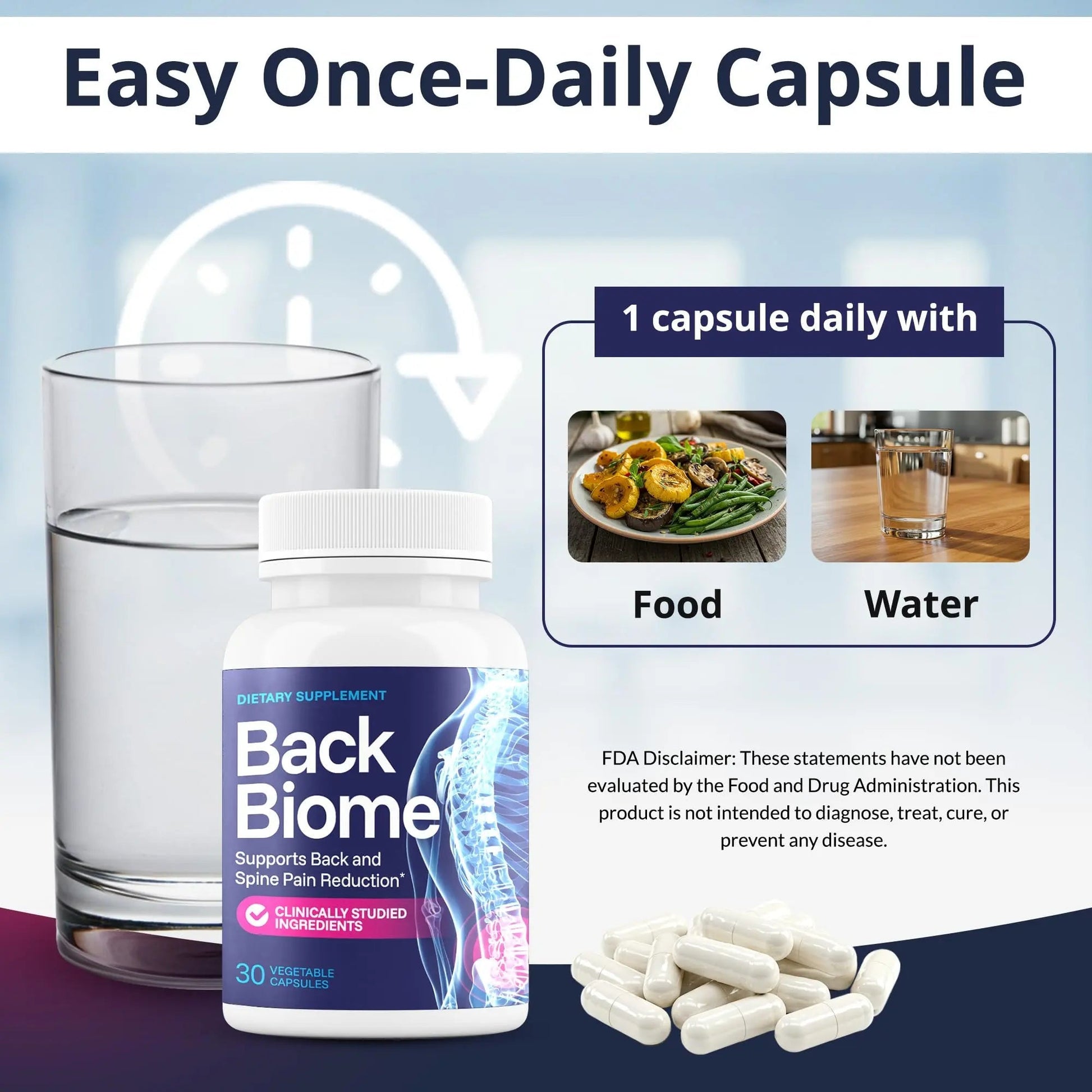 BackBiome – Advanced 7-Strain Probiotic Formula for Gut & Back Health – Supports Digestive Balance, Promotes Spinal Comfort – Non-GMO, Vegan, 30 Capsules BackBiome buy australia supplements