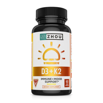 Zhou Nutrition Vitamin D3 K2, Bone and Heart Health Formula 5000 IU Vitamin D3 & 90 mcg Zhou Nutrition buy australia supplements