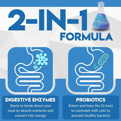 Digest Complete 2-in-1 Probiotic Digestive Enzymes, 60 Capsules Instant Brands