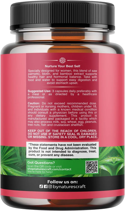 Saw Palmetto for Women 500mg - DHT Blocker for Women 30-Day Supply - Hair Vitamins for Hair Loss Supplement - Saw Palmetto Extract Capsules with Maca Root & Biotin - 90 Count Gsupps Australia