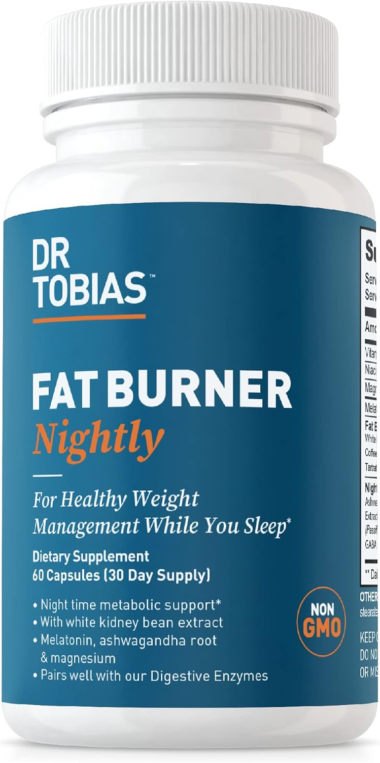 Dr. Tobias Fat Burner Nightly & Colon Everyday Health Peach Mango – Nighttime Metabolism Support & Daily Psyllium Fiber Drink for Digestive Health
