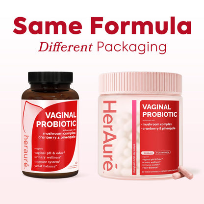HerAure Vaginal Probiotics for Women - pH Balance, Healthy Vaginal Odor, Vaginal Flora, Yeast Balance, Women Probiotics and Prebiotics, Immune Support HerAuré