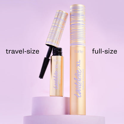tarte tartelette XL tubing mascara – Lash Extensions in a Tube with Peptide, Extra-Bold Buildable Length & Volume, Smudge-Proof Longwear, Easy-to-Remove, Vegan & Cruelty-Free, full size, black tarte
