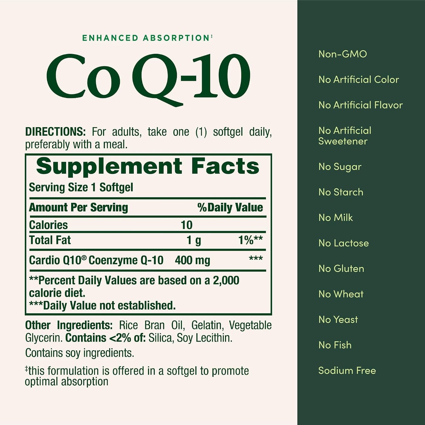 Natures Bounty Co Q-10 400mg, 39 Rapid Release Softgels Gsupps Australia