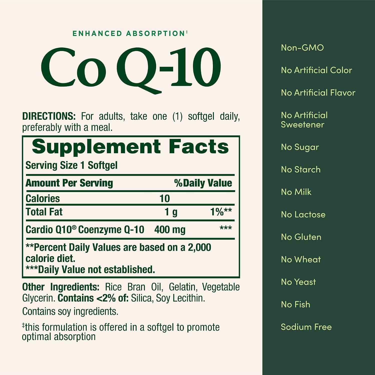 Natures Bounty Co Q-10 400mg, 39 Rapid Release Softgels Gsupps Australia