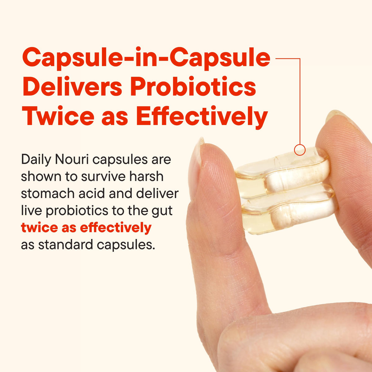Daily Nouri Digestive Support Probiotics for Women & Men | Bloating & Gas Relief | 3 Clinically Studied Strains + Omega | 30-Day Supply Daily Nouri