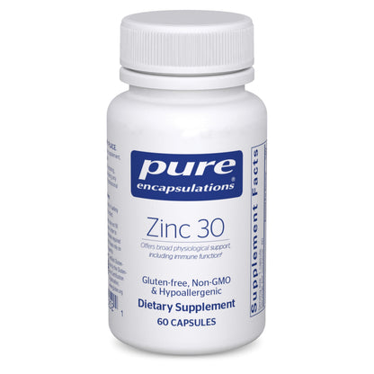 Pure Encapsulations Zinc 30 mg - Supplement for Immune System Support, Growth and Development, and Wound Healing Pure Encapsulations